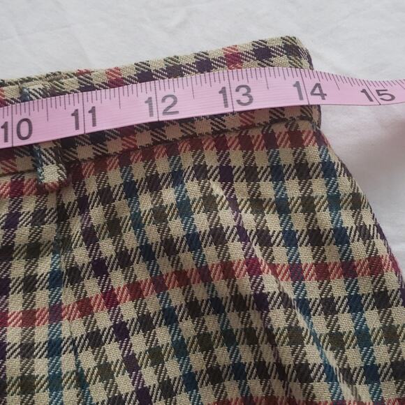 Vintage Plaid Button Front Skirt Size 10 - Picture 6 of 8